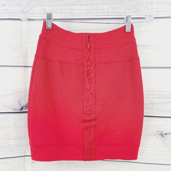 Herve Leger Charlotte Bandage Mini Pencil Skirt - Picture 2 of 4